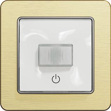 Sedna movement detector (white insert, brushed gold frame)
